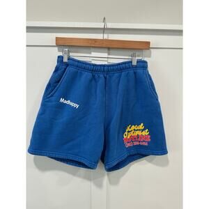Madhappy Royal Blue Athletic Shorts with Embroidery